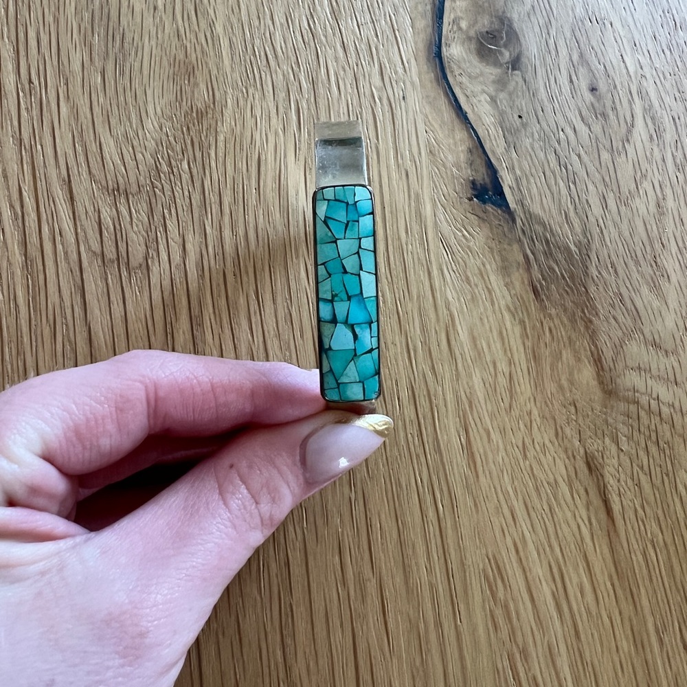 COPY - Silver and turquoise cuff bracket